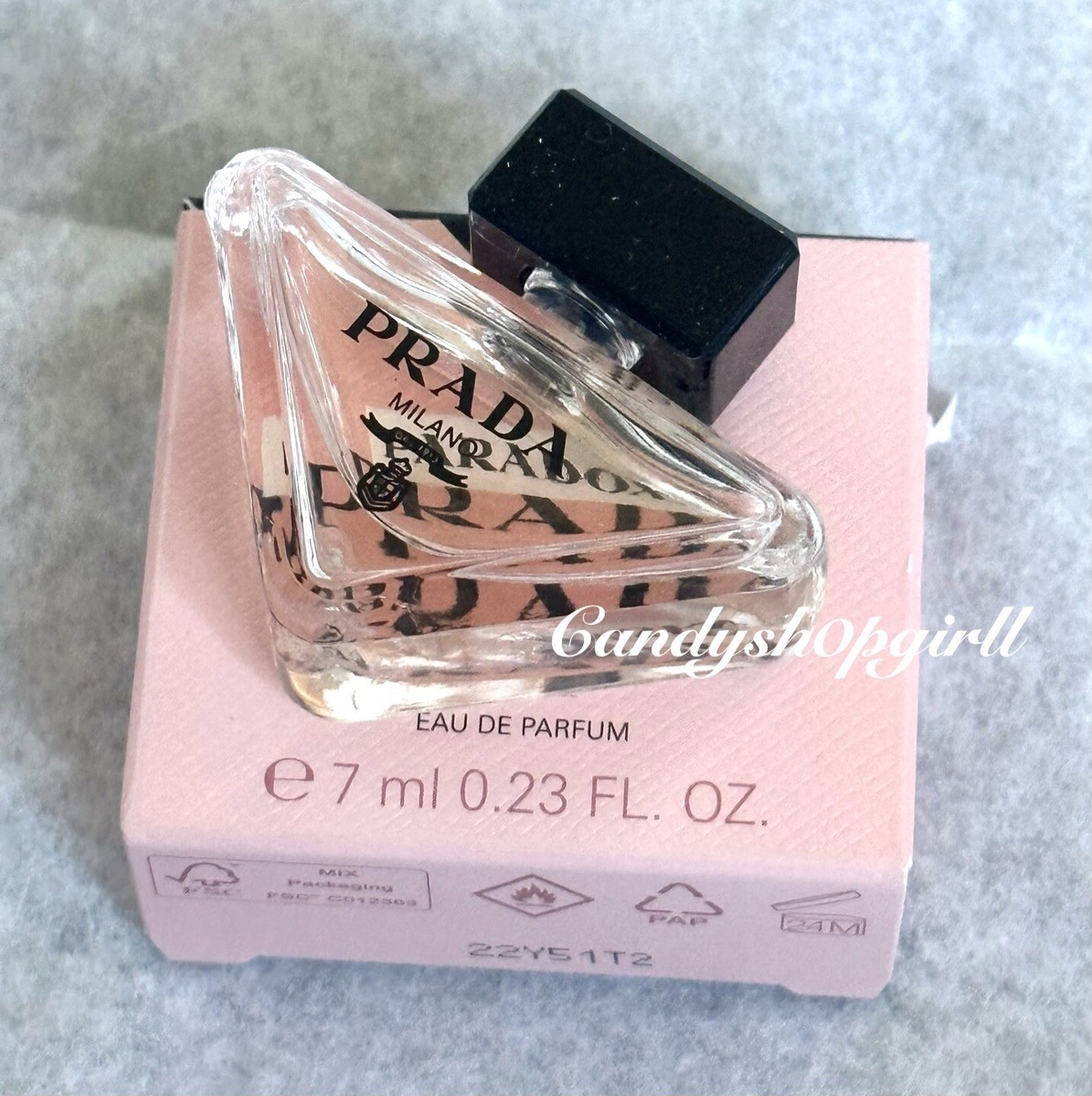 5PC PRADA Paradoxe EDP Mini/Body Lotion/Makeup Mirror/Sample