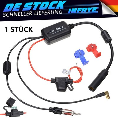 DAB/FM/AM DAB-Antenne Auto Splitter Verstärker SMB DIN Adapter Radio Autoantenne