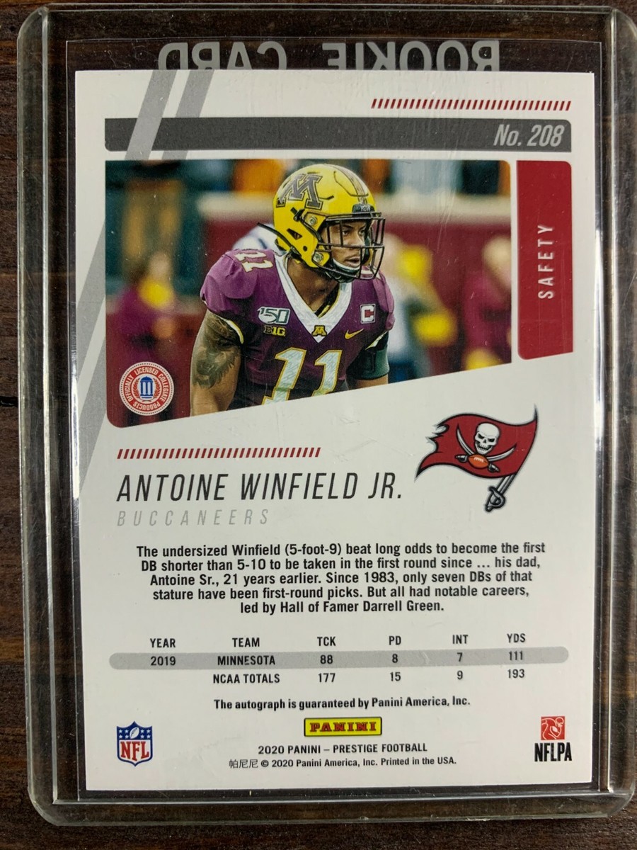 Antoine Winfield Jr Football Rookie Auto Card #208 Panini