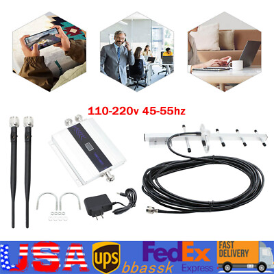 2G 3G 4G 900MHz Cell Phone Signal Booster Band Repeater Amplifier Kit