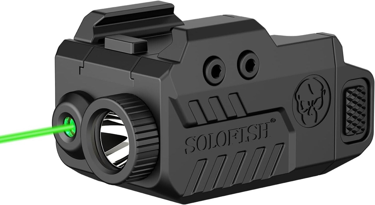 SOLOFISH Tactical Flashlight & Red/Green Laser Sight Combo