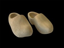 ZOCCOLI OLANDESI FATTI A MANO LEGNO NATURALE ESPOSITIVI DA PARETE VINTAGE ANNI70