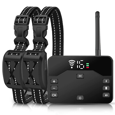Electric Fence for Dogs 2 in 1 Wireless Dog Fence Collar Pet Containment System