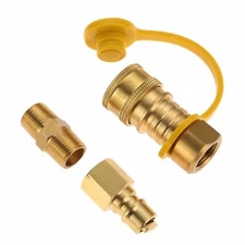 3/8" Female Thread Natural Gas Quick Connector Grill Propane Adapter Fitting Kit