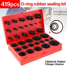 419 PCS Universal O Ring Assortment Set Metric Oil Proof Kit 32 Size O-Ring Case