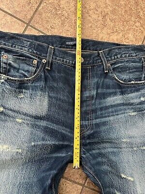 LEVI'S 501 Japan Made & Crafted Selvedge Big E Rip & Patch LEVI'S 501 Japan Made & Crafted Selvedge Big E Rip & Patch