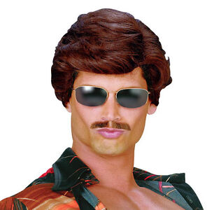 80s Hair Male Porn Star - Details about MENS 70s 80S 90S RICH BROWN FILM STAR SALESMAN WIG FANCY  DRESS COSTUME NEW