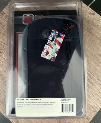 GALCO Fastrax Pac Waistpack Subcompact Ambidextrous Gray/Black - FTPGBS