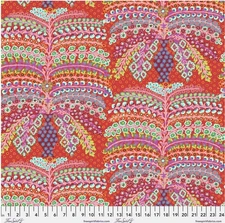 Free Spirit Kaffe Fassett Persian Vase Red Cotton Fabric By The Yard