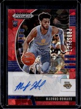 Markus Howard Marquette Basketball Panini Prizm Red Ice Rookie Autograph card RC. rookie card picture