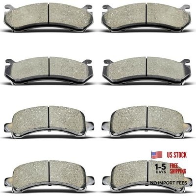 8PCS Front Rear Ceramic Brake Pads Replacement Kit Fits 2003-2006 For 