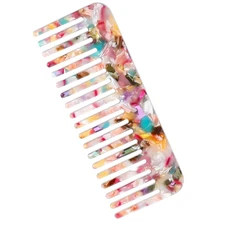 Tortoise Shell Acetate Women's Wide Tooth Comb - Detangling, Anti Static,