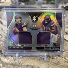 2024 Panini Totally Certified JJ McCarthy & Dallas Turner RC Dual Patch #RDS-MIN