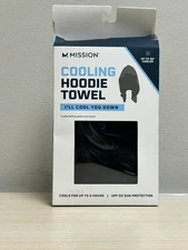 Mission Cooling Hoodie Towel, Black, One Size Fits Most