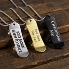 Personalised Skateboard Necklace: Engraved Stainless Steel Skate Jewellery,