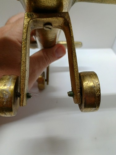 Vintage Brass Metal Airplane Model Twin Prop 1940s Style Plane. aviation Decor - Picture 6 of 12
