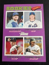 2026 Topps Heritage Quad Rookies ABNER PINTARO FUENTES NUNEZ Light Purple SP 372