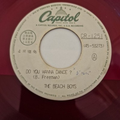 The Beach Boys - Do You Wanna Dance? Japan 7-inch Red Vinyl Promo 1965 CR-1251