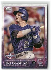 2015 Topps Opening Day Troy Tulowitzki Purple Colorado Rockies #84