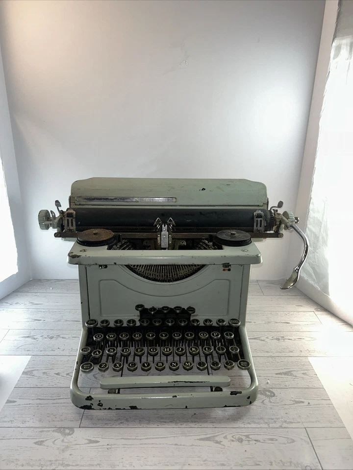 Escritura de escribir vintage LC Smith & Corona Manyal verde menta para piezas/reparación/decoración Foto 2 de 4