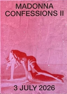 MADONNA Pink Poster, MADONNA Confession 2 - 3 July 2026 reprint Poster