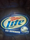 Rare Vintage Dallas Cowboys Miller Lite Beer Sign