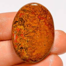 100 Natural Seam Agate Oval Shape Cabochon Gemstone 33.5 Ct 31X22X5 mm GC-43838