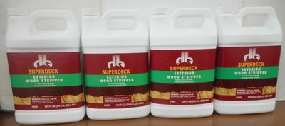 LOT OF 4 - SUPERDECK EXTERIOR WOOD STRIPPER 124FL OZ EACH