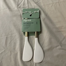 Figmint 2 Piece Mini Spatula Set Gold & White