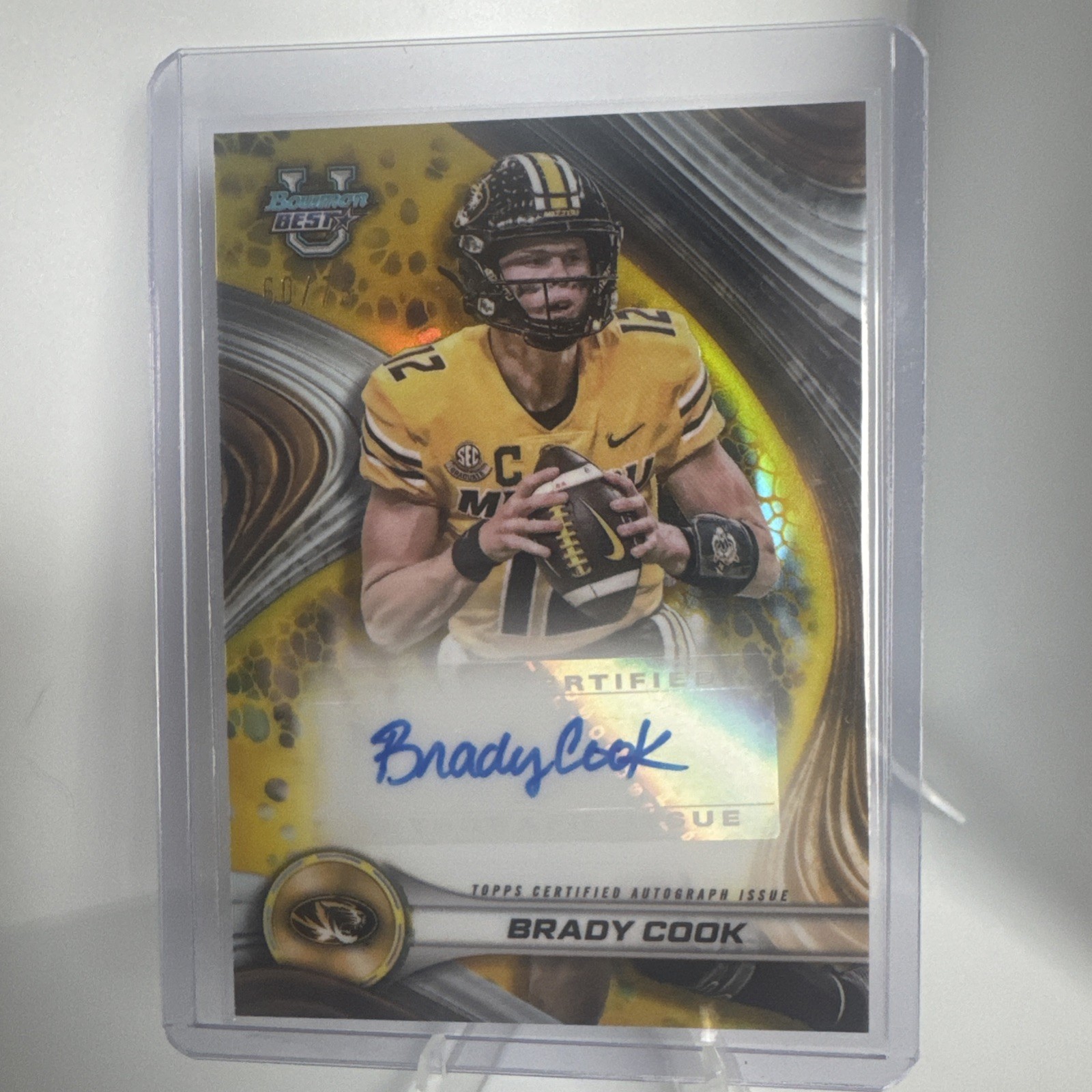 2024 Bowman's Best Univ. Best of 2024 Auto Yellow #BOA-BC Brady Cook  /75