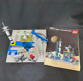 Lego Set 483-1 Alpha Rocket Base 94%  COMPLETE Instr NO BOX Play Wear 1981