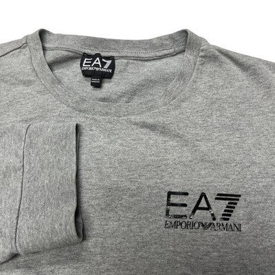 Emporio Armani Grey EA7 Pullover Sweatshirt Mens Medium Luxury Trendy