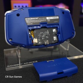 Blue Game Boy Advance GBA iPS V5 LCD USB-C 1800 mAh Rechargeable Battery