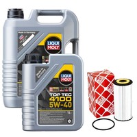 MotoröL Set 4100 5W-40 Liqui Moly 6 Liter + ÖLfilter FüR Audi Seat Skoda VW 2.0
