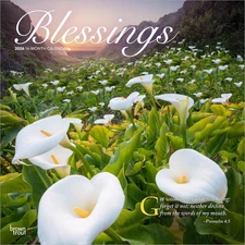 Blessings | 2026 12 x 24 Inch (Hanging) Monthly Square Wall Calendar | Plastic-F