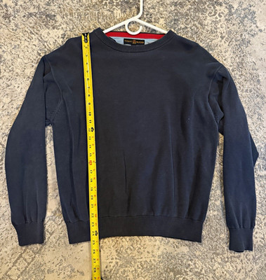 Tommy Hilfiger Golf Men's Navy Knit Crewneck Pullover Sweater Logo Size M
