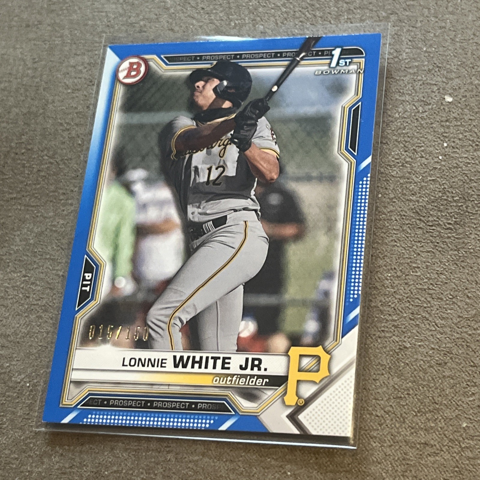 2021 Bowman Draft Lonnie White Jr. #BD-28 BLUE /150 - Pittsburgh Pirates