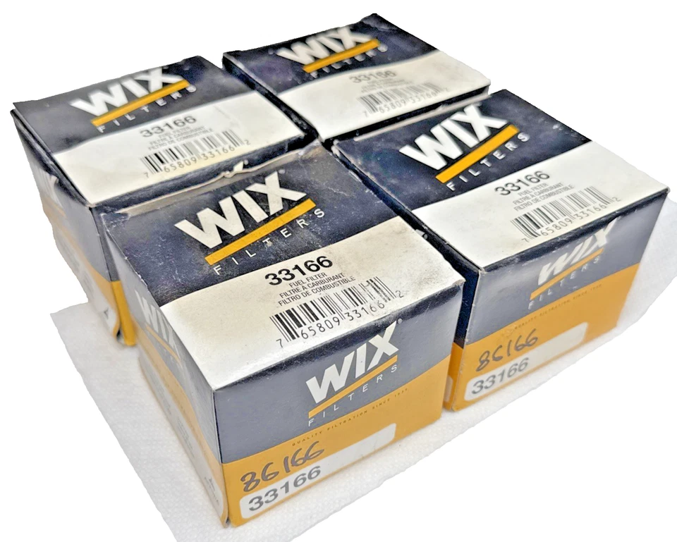 (Lote de 4) WIX 33166 1977-1980 Peugeot 504 Cartucho Metal Filtro Combustible Foto 3 de 4