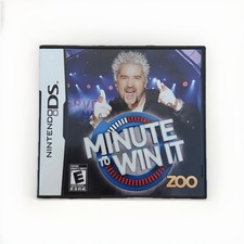 Minute to Win It (2010, Nintendo DS)  w/ Guy Fieri Complete In Box CIB Works