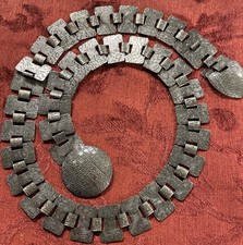 Vintage SARAH COVENTRY  Camelot  DARK SILVER METAL BELT