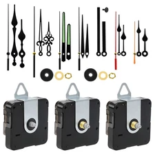 3x Battery Operated Silent Clock Mechanism Replacement Kit for Quick DIY Repair