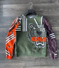 Kenzo Limited Edition Tiger Head Embroidered Sweatshirt Women Crewneck Multi XS