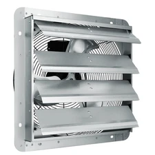 Shutter Exhaust Fan Shop Exhaust Fan 16'' Wall Mounted Aluminum 2000 CFM