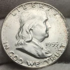 🐰 1955 (P) Franklin Half Dollar 90% Silver Unc BU - Bugs Bunny - See Pics F55bb