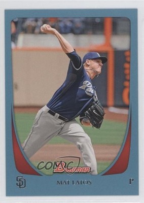 2011 Bowman Blue 322/500 Mat Latos #60 2u6