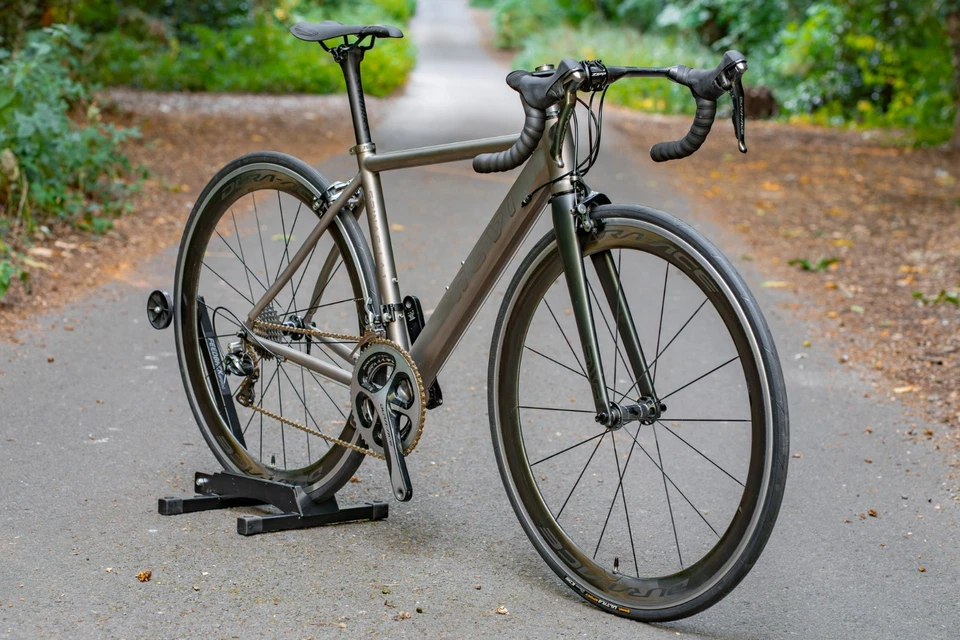 Nevi Spinas LA1 Dura Ace Titanium Road Bike Small Size Carbon Wheels Enve Fork - Image 3 of 4