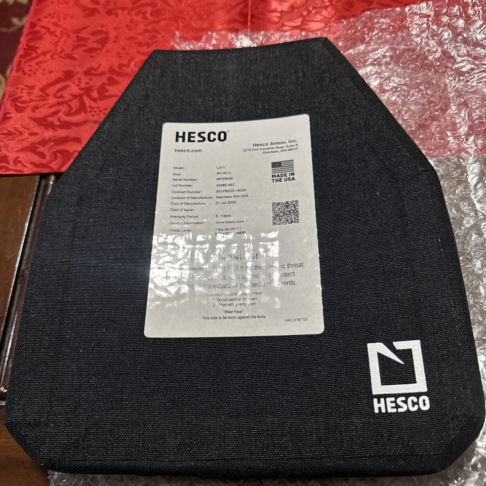 NUEVO Placa de amenaza especial corte tirador Hesco L211 10x12 fabricada en 2025 Foto 2 de 4