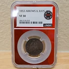 New Listing1853 Seated Liberty Dime 10C Arrows & Rays Silver .900 Philadelphia NGC VF 30