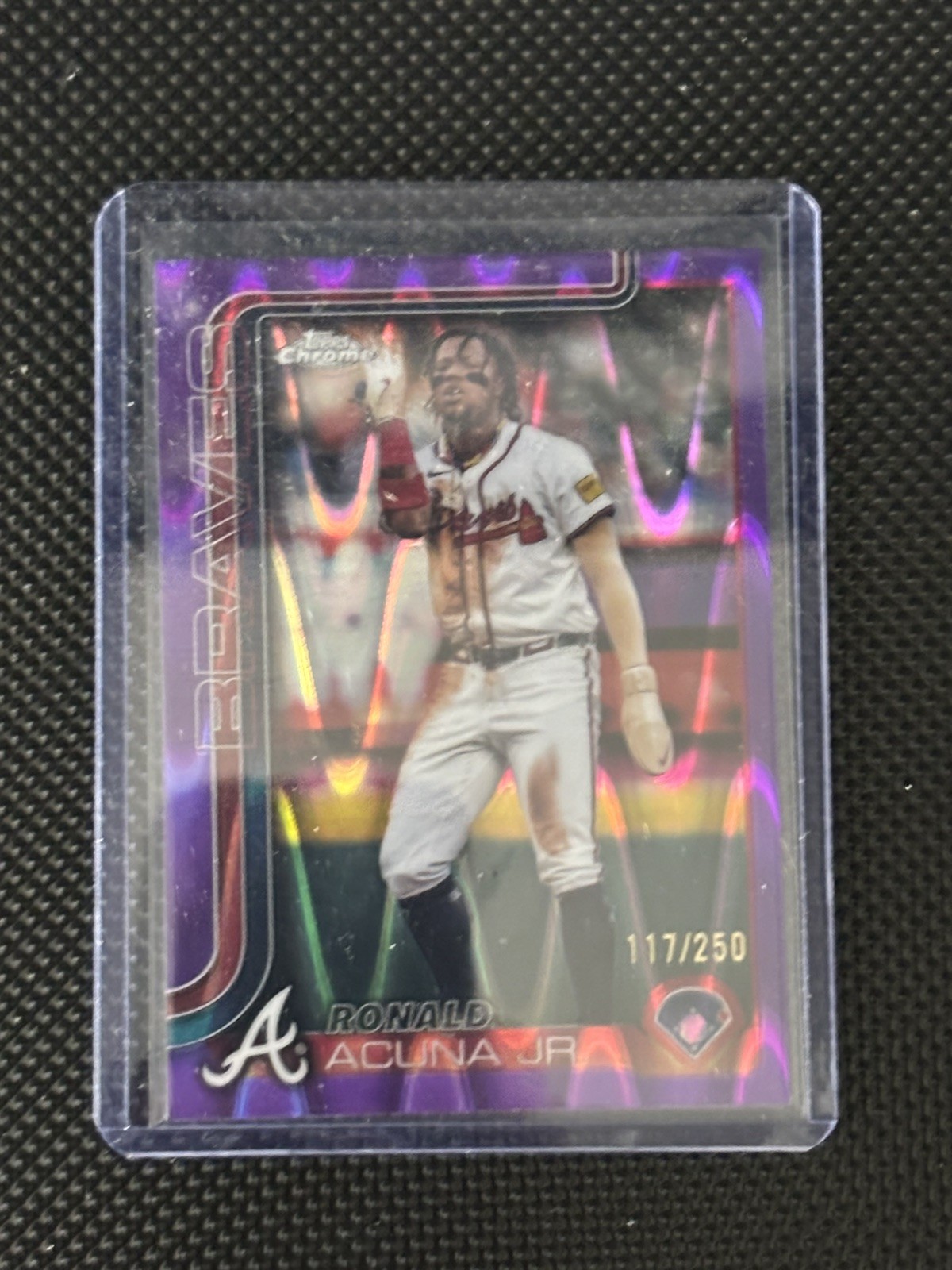 2025 Topps Chrome MLB Ronald Acuna Jr.#257 Purple Ray Wave Refractor /250