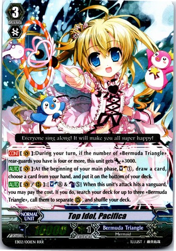 TOP IDOL, PACIFICA EB02/001EN TRIPLE RARE CARDFIGHT!! VANGUARD MP